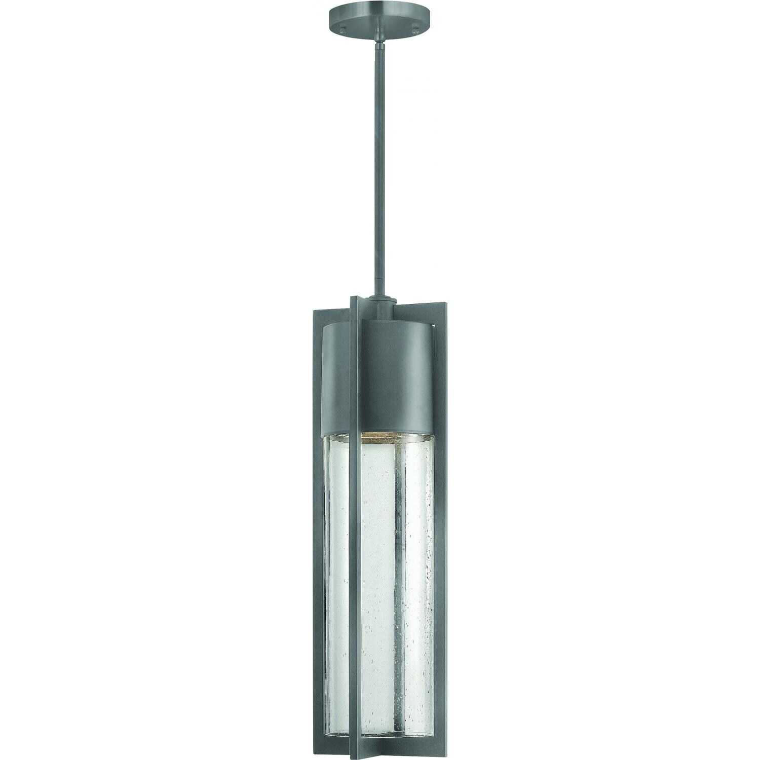 Hinkley Lighting Shelter One Light 22-Inch LED Dark Sky Outdoor Hanging Lantern - Hematite - 1322HE-LED image