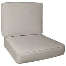 Sunbrella Cast Ash Large Outdoor Replacement Club Chair Cushion Set W/ Piping By BBQGuys
