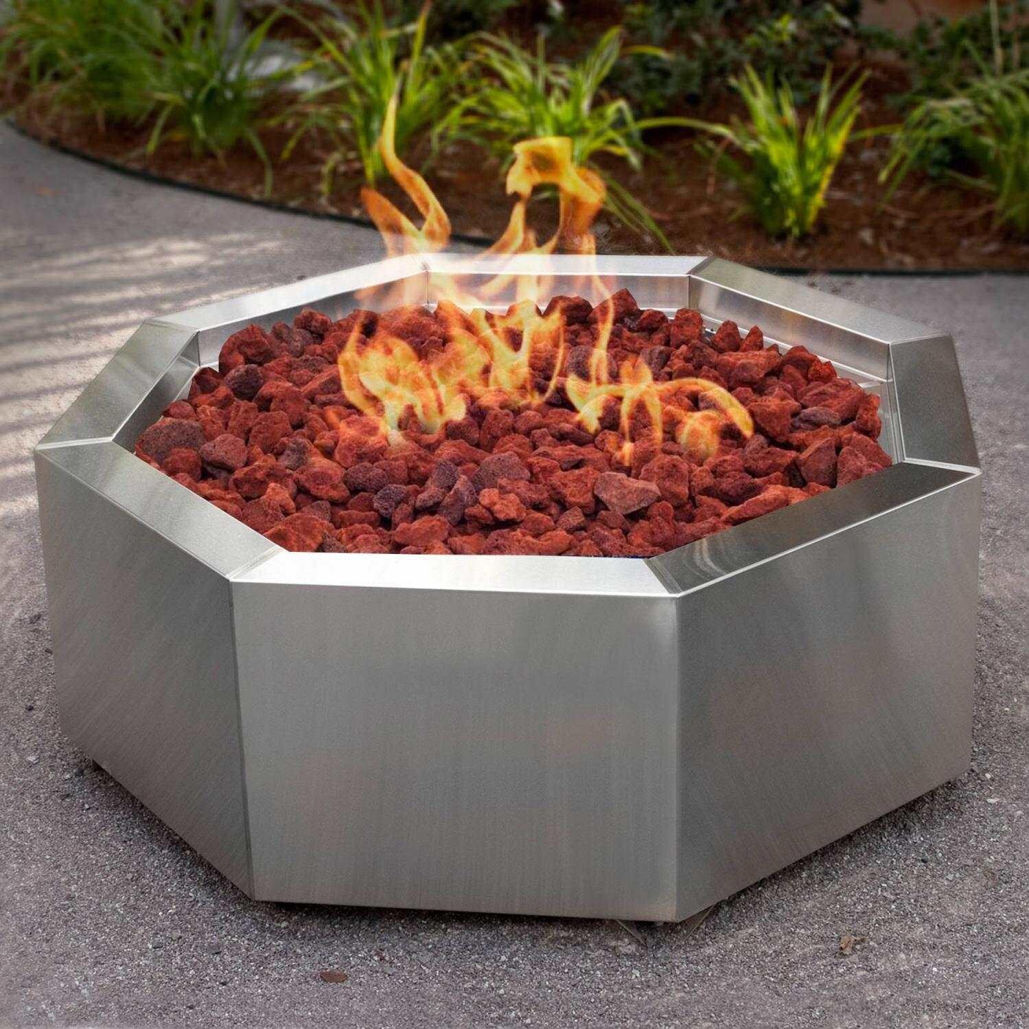 Lakeview Outdoor Designs 42-Inch Stainless Steel Octagon Fire Pit thumbnail