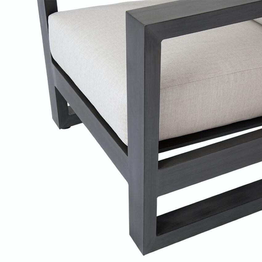 Redondo Aluminum Club Chair w/ No Welt in Slate/Canvas Skyline by Sunset West - Chair Legs - Detail thumbnail