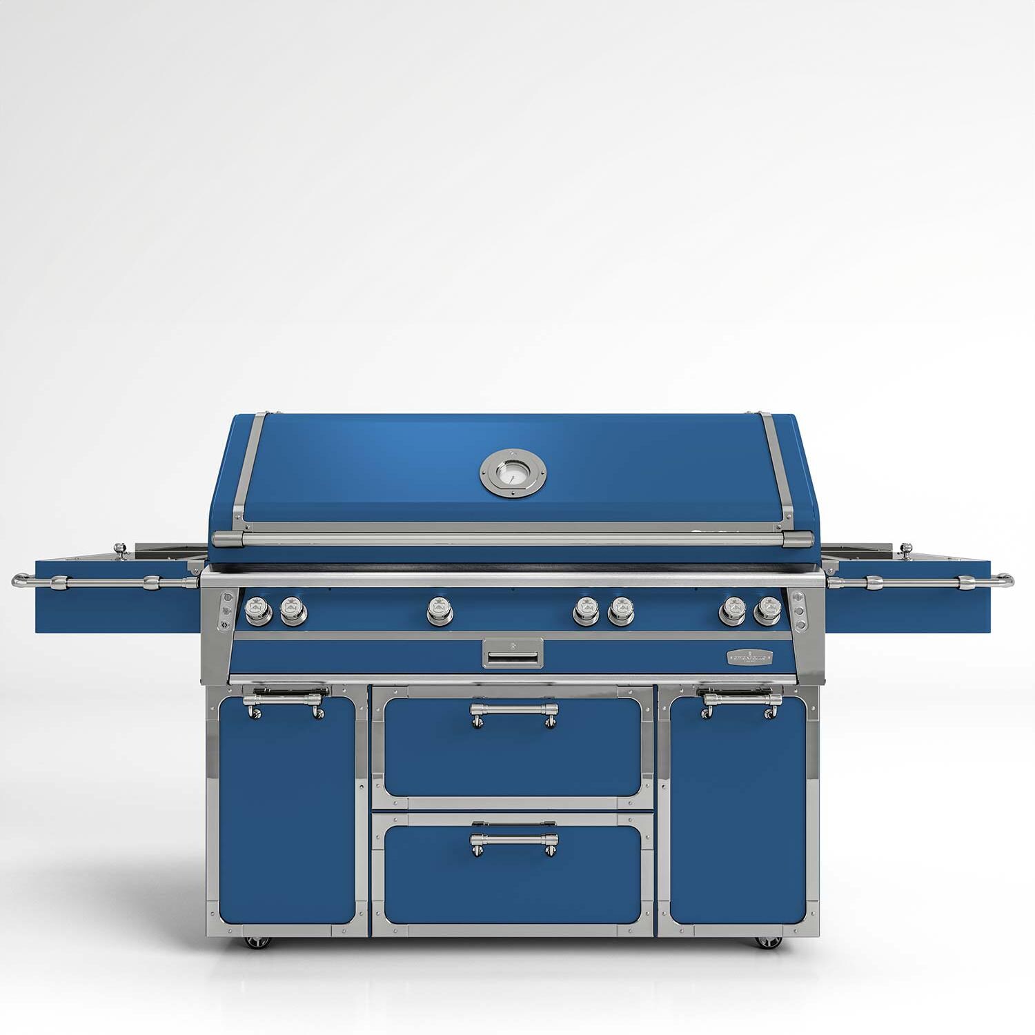 Officine Gullo 56-Inch OG Professional Propane Grill Cart in Grotta Azzurra - BBQ56FS01