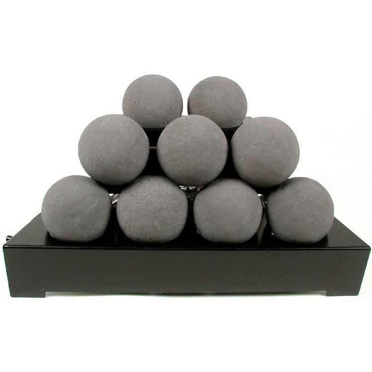 Rasmussen 20-Inch Dark Gray ALTERNA See-Thru FireBall Set With Vent-Free Black Chassis Burner thumbnail