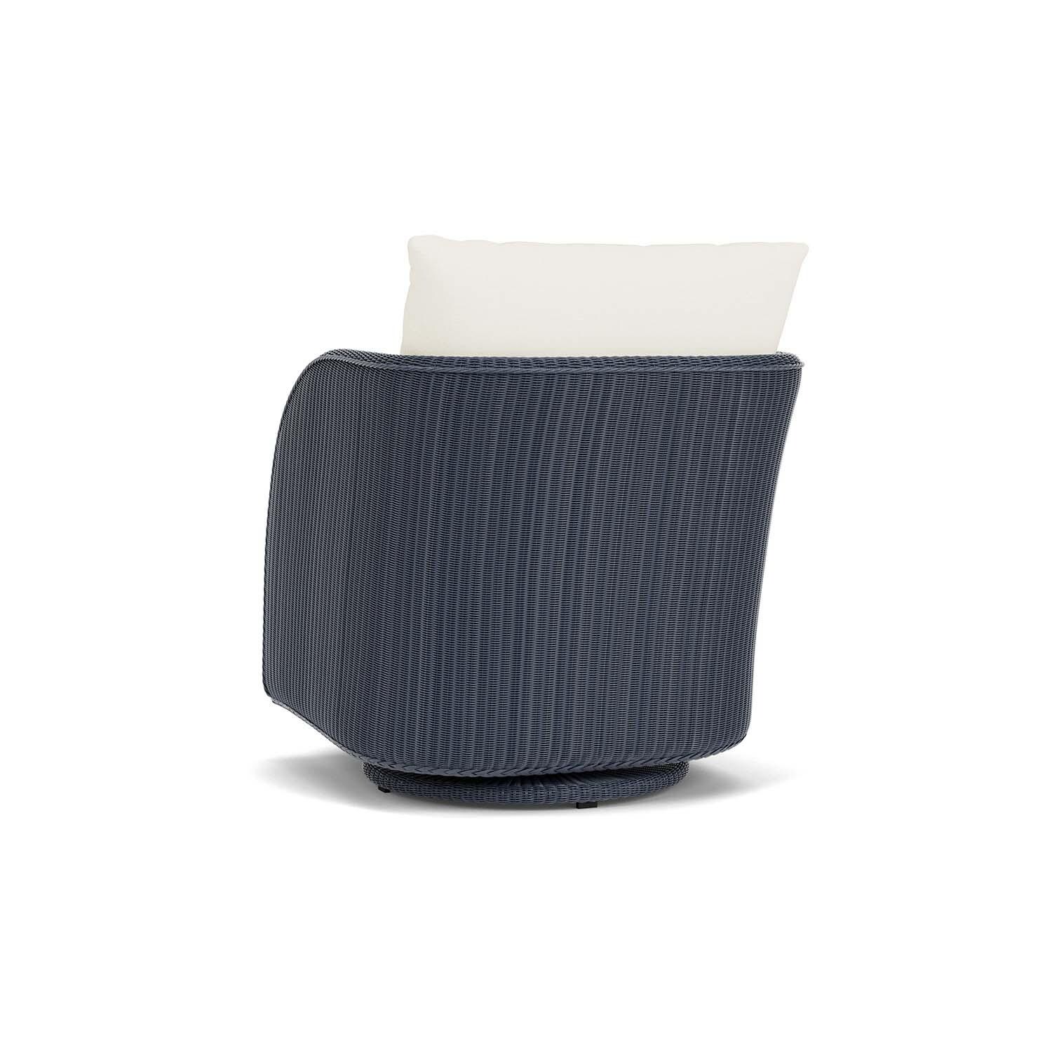 Lloyd Flanders Essence Swivel Glider Lounge Chair W/Sailcloth Salt Fabric - Denim Blue Finish - Back Left thumbnail