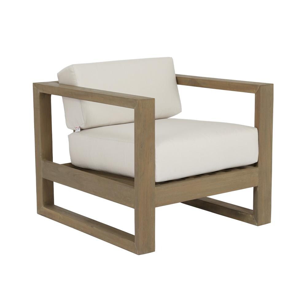 Coastal Teak Teak Club Chair in Canvas Canvas by Sunset West