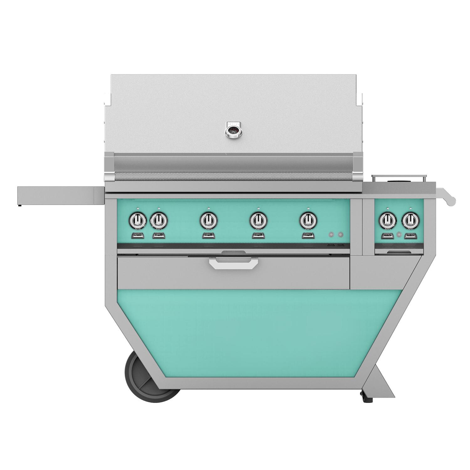 Hestan Deluxe 42-Inch Freestanding Propane Gas Grill W/ Sear Burner, Rotisserie & Double Side Burner - Bora Bora - GMBR42CX2-LP-TQ thumbnail