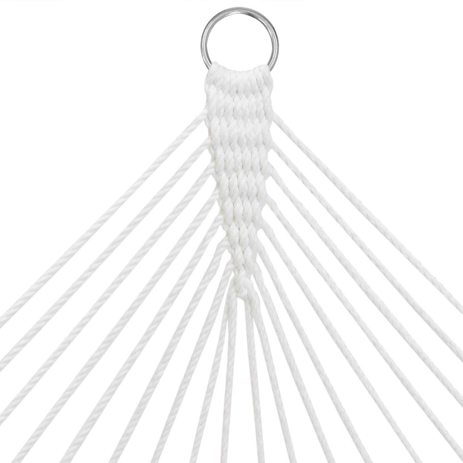 Ultimate Patio Classic Double Rope Hammock w/ Pillow - White - Chain Assembly thumbnail