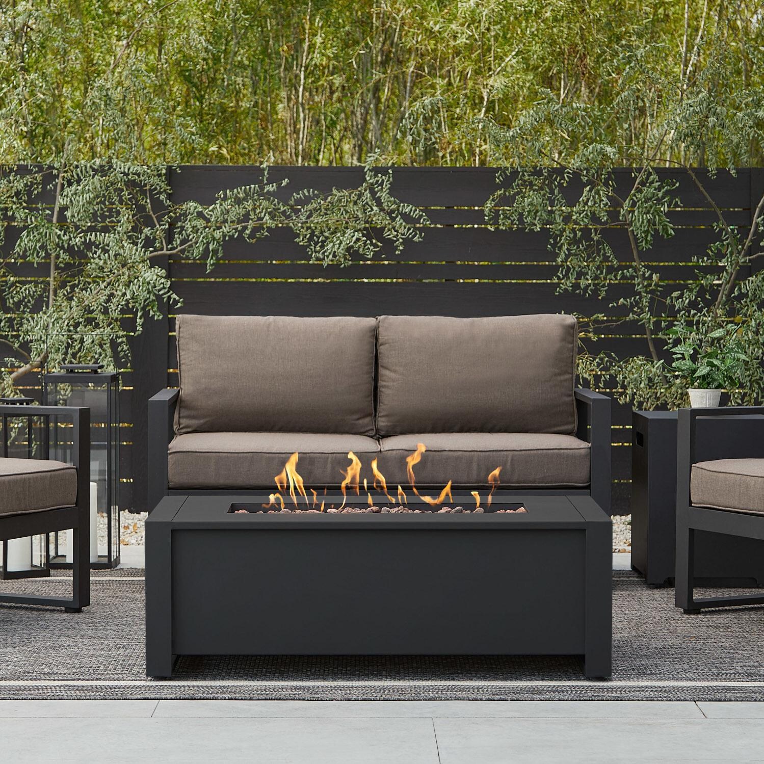 Lakeview Outdoor Designs SC-6330LP-BLK Lafitte 42-Inch Rectangle Propane Gas Fire Table thumbnail