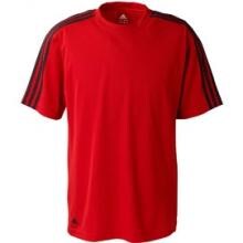 Adidas Golf Mens ClimaLite 3-Stripes Golf Tee Large - University Red/Black image