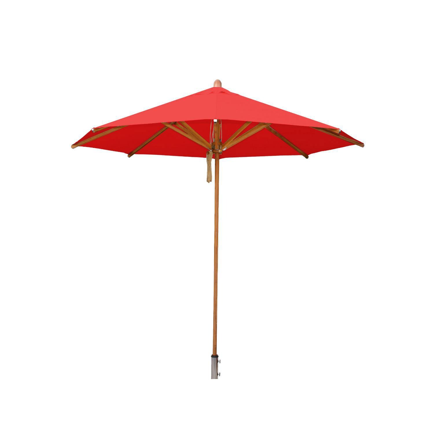 Bambrella Levante 8 1/2 Ft. Round Market Umbrella - Red Canopy