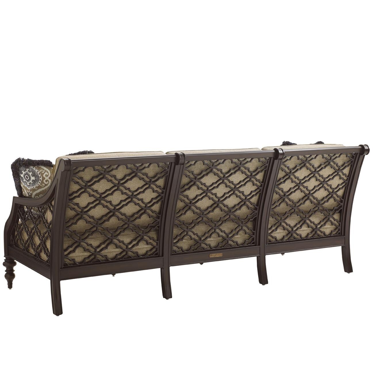 Tommy Bahama 3235-33 Black Sands Aluminum Patio Sofa - Back thumbnail