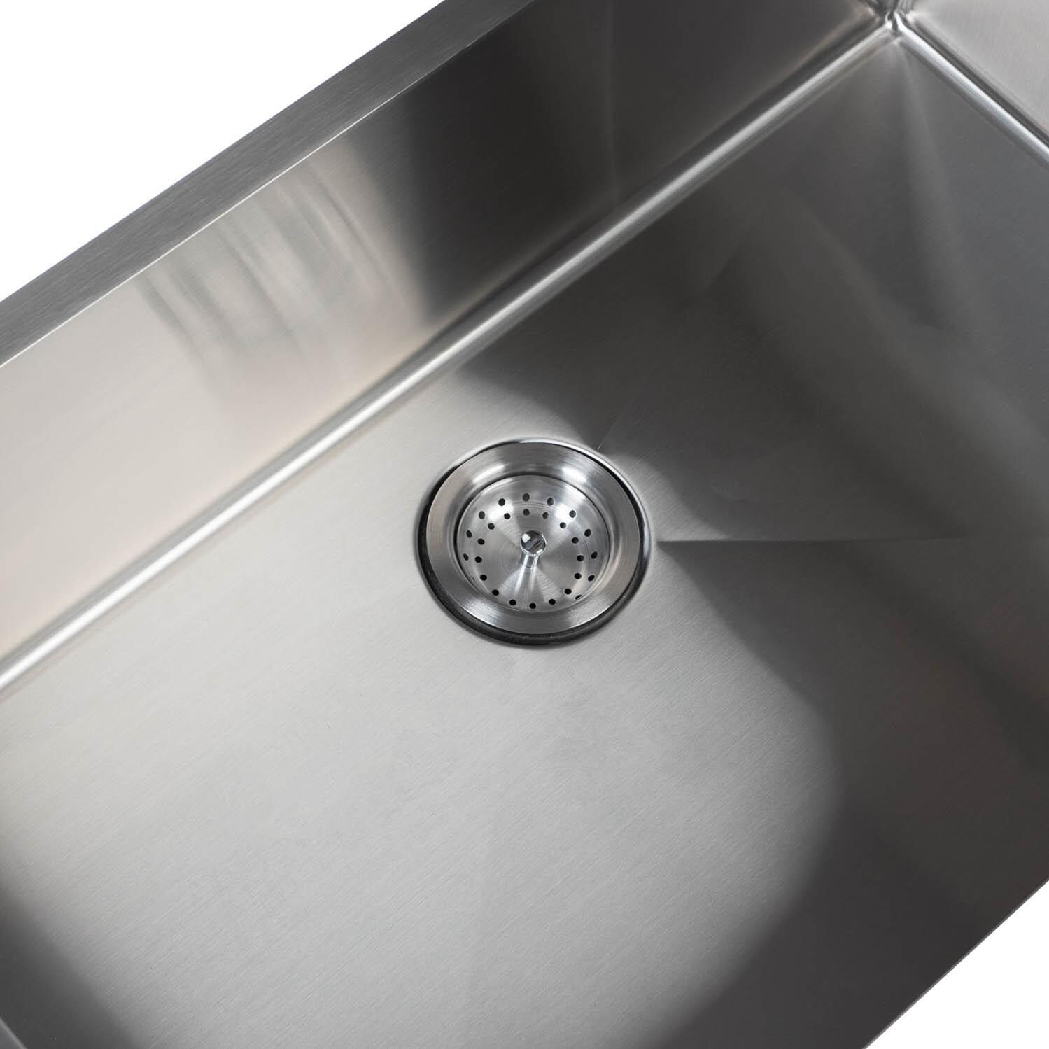 BBQGuys Signature BBQ-AP3322S-RD 33 X 22 Outdoor Rated Stainless Steel Farmhouse Single Basin Sink - Without Grid thumbnail