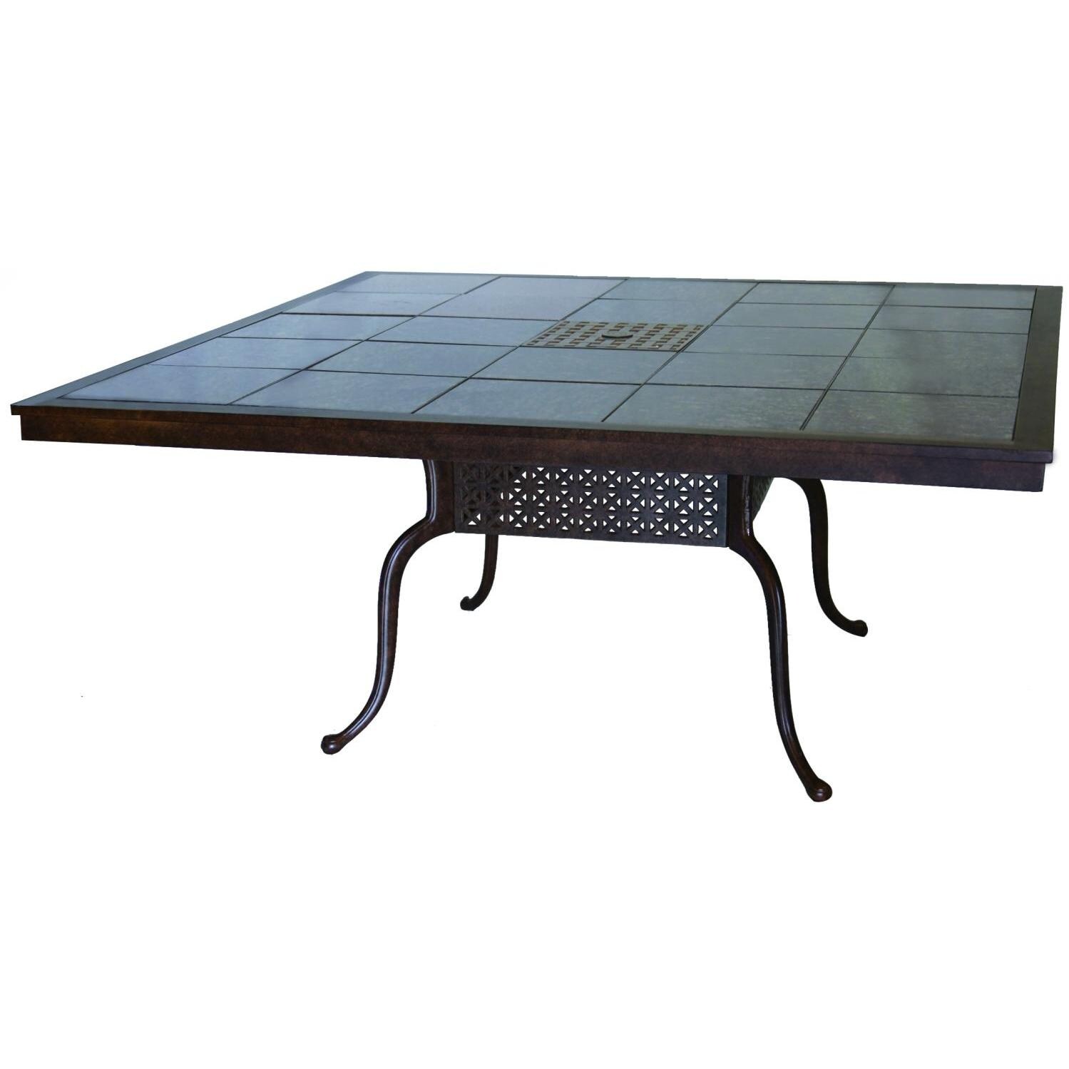 Darlee Series 77 Square Dining Table With Brown Granite Tile thumbnail