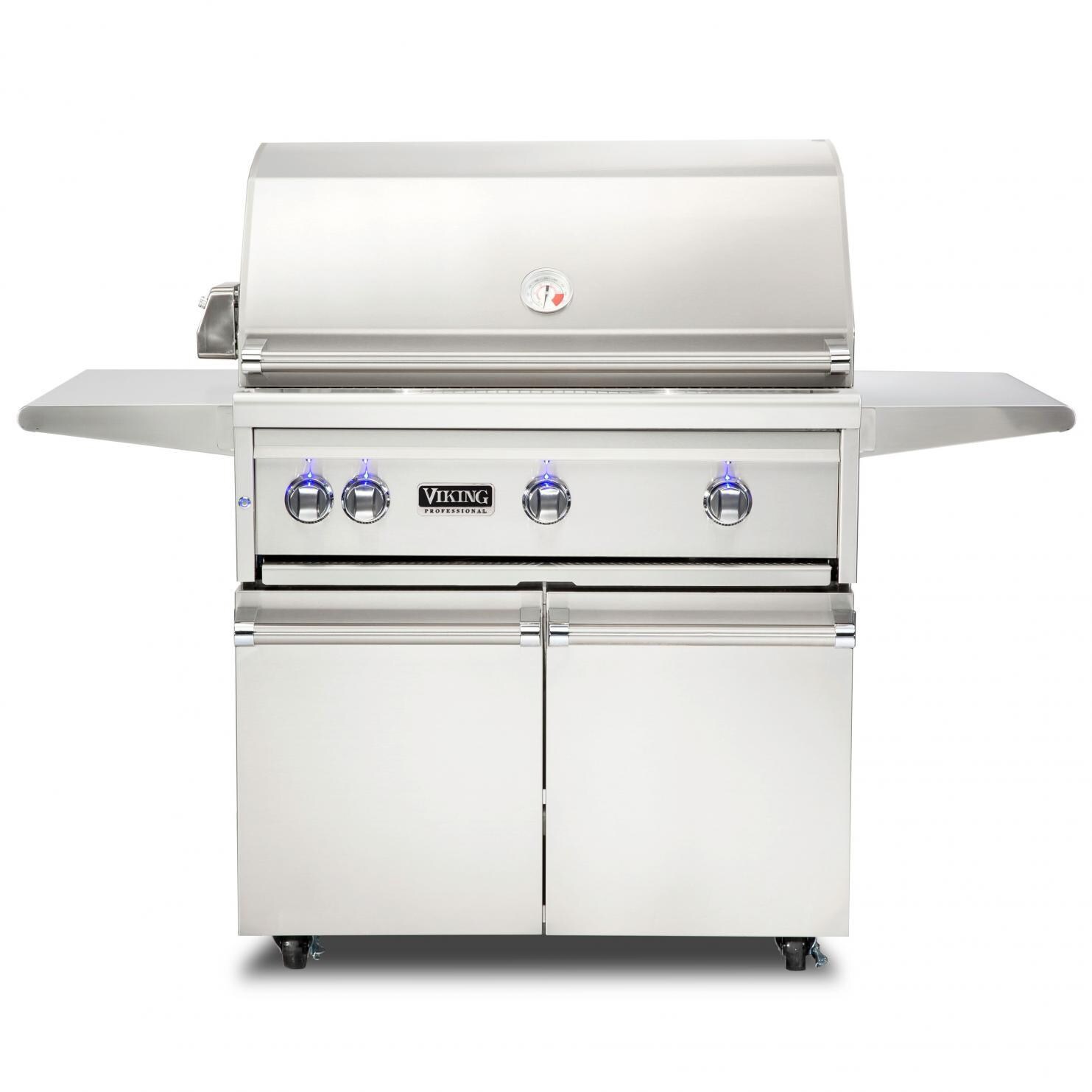 Viking Professional 5 Series 36-Inch Propane Gas Grill With One Infrared Burner And Rotisserie - VQGFS5361LSS