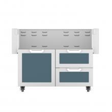 Hestan Double Drawer And Door Tower Cart For 42-Inch Gas Grill - Pacific Fog - GCR42-GG image