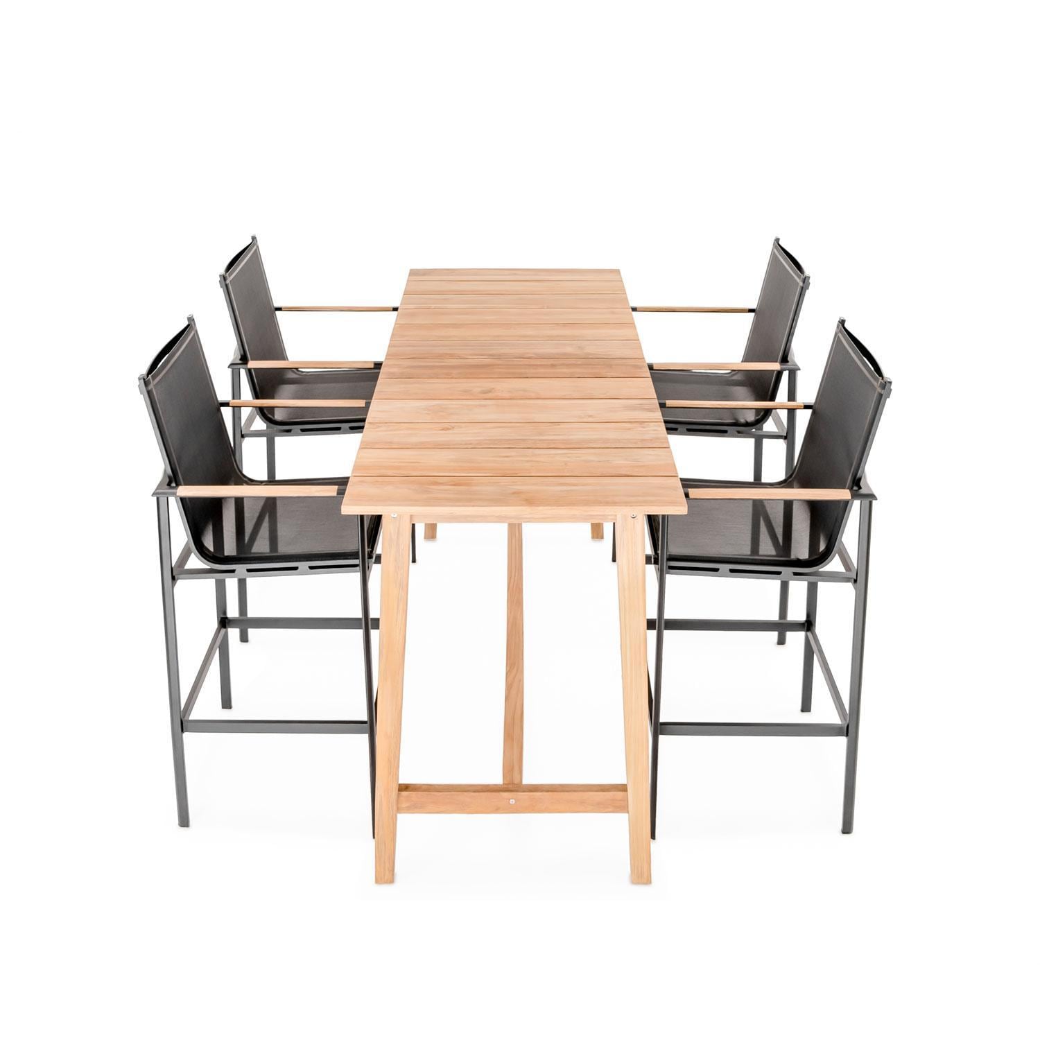 Teak + Table St Barts 5 Piece Bar Set - White Background thumbnail