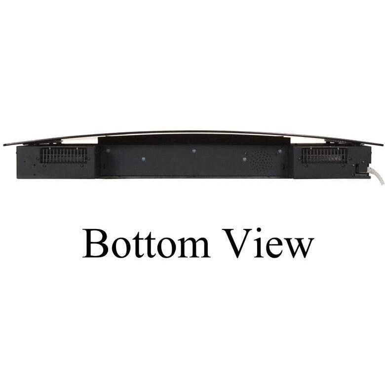 Celsi GL2029USC Curved Electric Wall Mount Fireplace Bottom View thumbnail