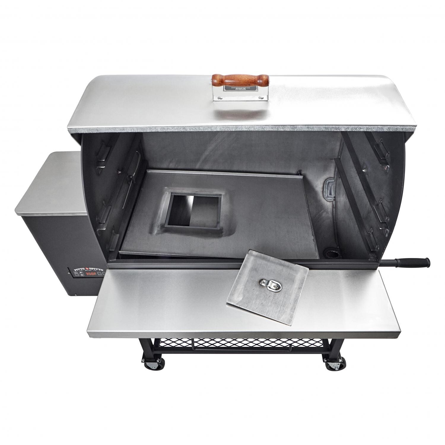 Pitts & Spitts P-MAV2000-WU Maverick 2000 Pellet Grill W/ 8-Inch Wheel Upgrade - Drip Pan Trapdoor thumbnail