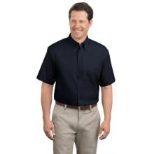 Port Authority Short Sleeve Easy Care Shirt 2XL - Classic Navy/Light Stone