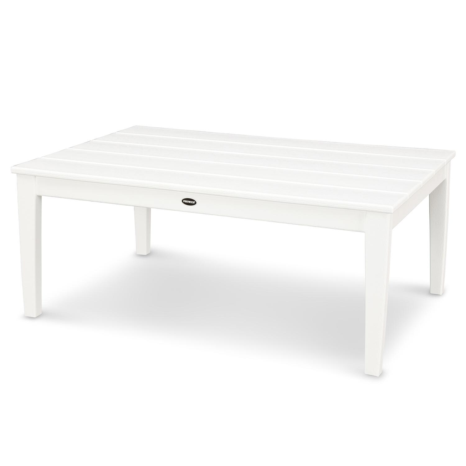 POLYWOOD CT2842WH Newport 28 X 42 Inch Coffee Table - White thumbnail
