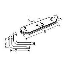 Stainless Steel Oval Twin, Centered, 3 Inch Offset Burner 19002-79302 image
