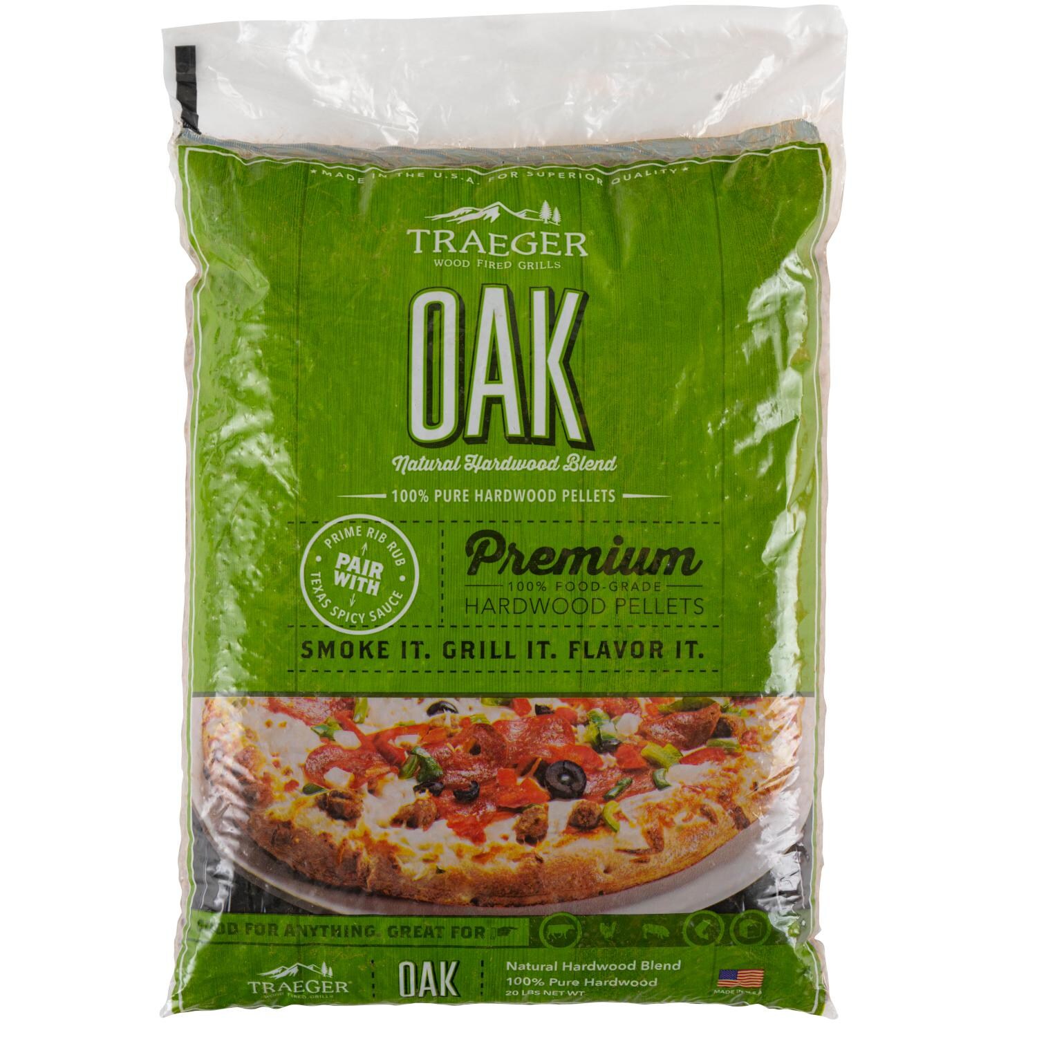 Traeger 20 Lb. Natural Hardwood Pellets - Oak