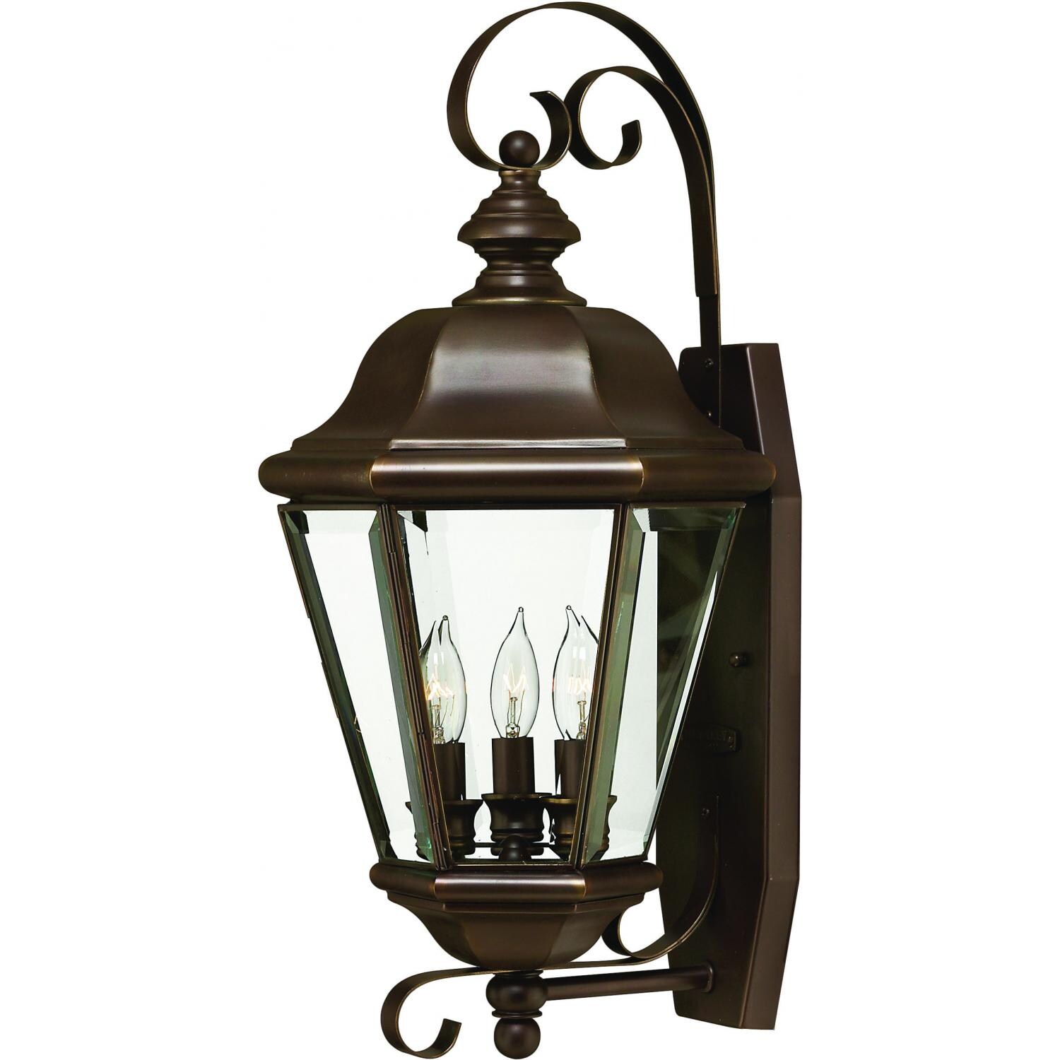 Hinkley Lighting Clifton Park Three Light 22-Inch Outdoor Wall Light - Copper Bronze - 2426CB