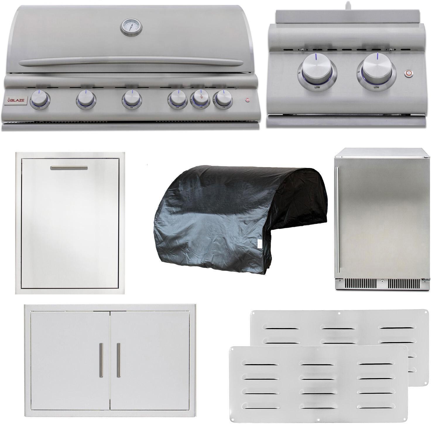 Blaze BLZ-5LTE3-NG-8PC-SC Premium LTE+ 8-Piece 40-Inch Natural Gas Outdoor Kitchen Package - White Background thumbnail