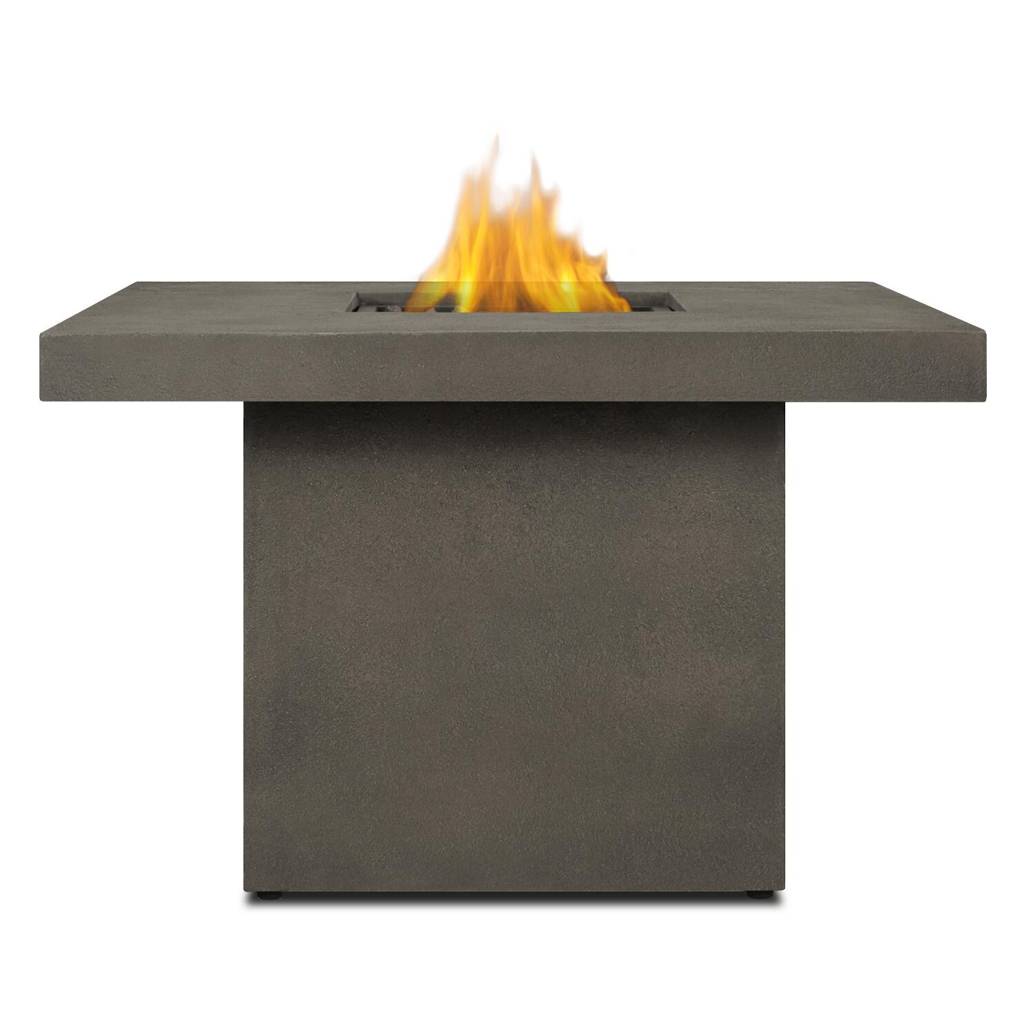 Ventura Square Glacier Gray Fire Table - Front View thumbnail