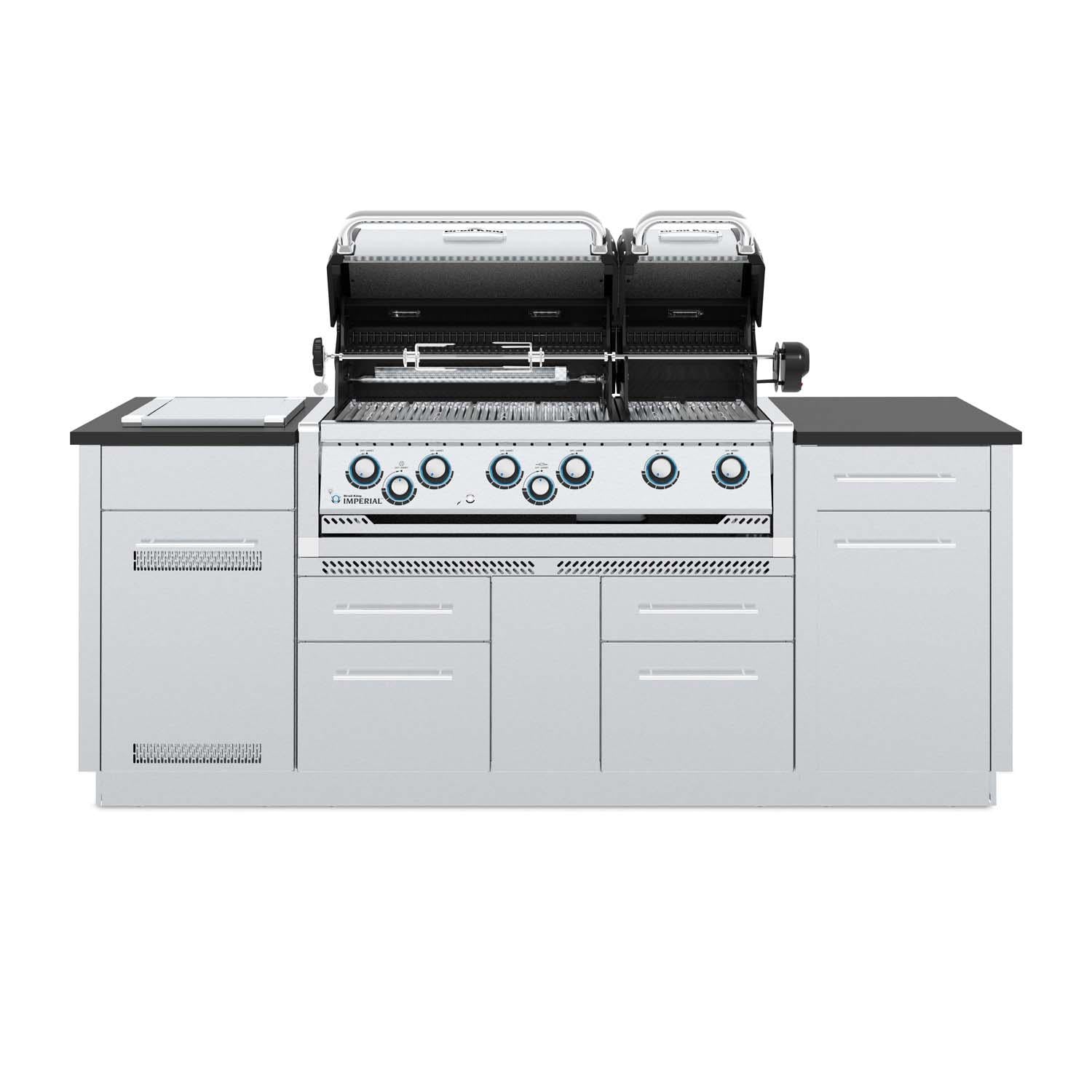 Broil King Imperial S 690i 6-Burner Propane Gas Grill Center With Rotisserie & Side Burner - Stainless Steel - 897844