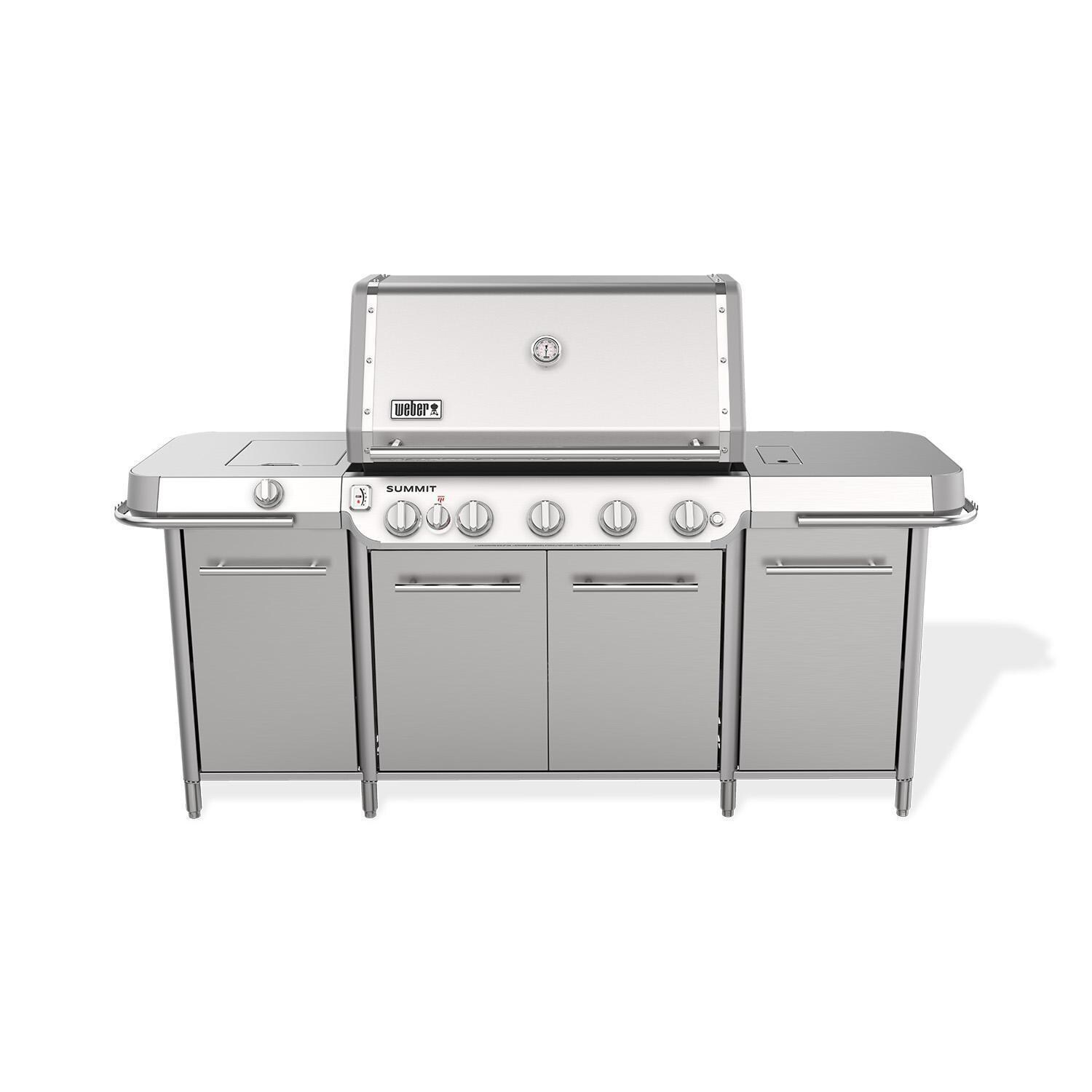 Weber 1500091 Summit GC38 S Propane Gas Grill Center - Stainless Steel - Display - White Background thumbnail