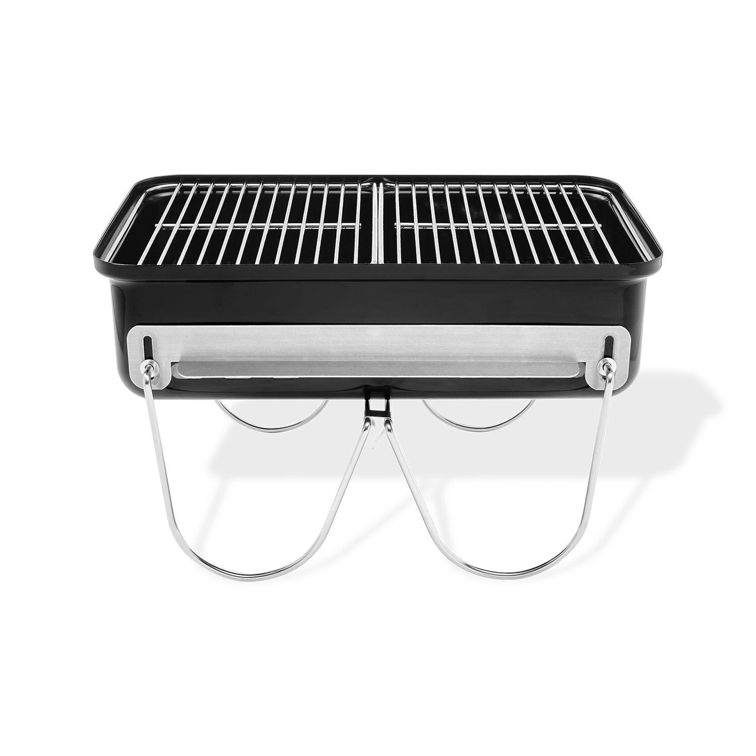 Weber 3400656 Go-Anywhere 2 Pc Cooking Grate for Charcoal Grill - In Grill - Handles Saved - White Background thumbnail