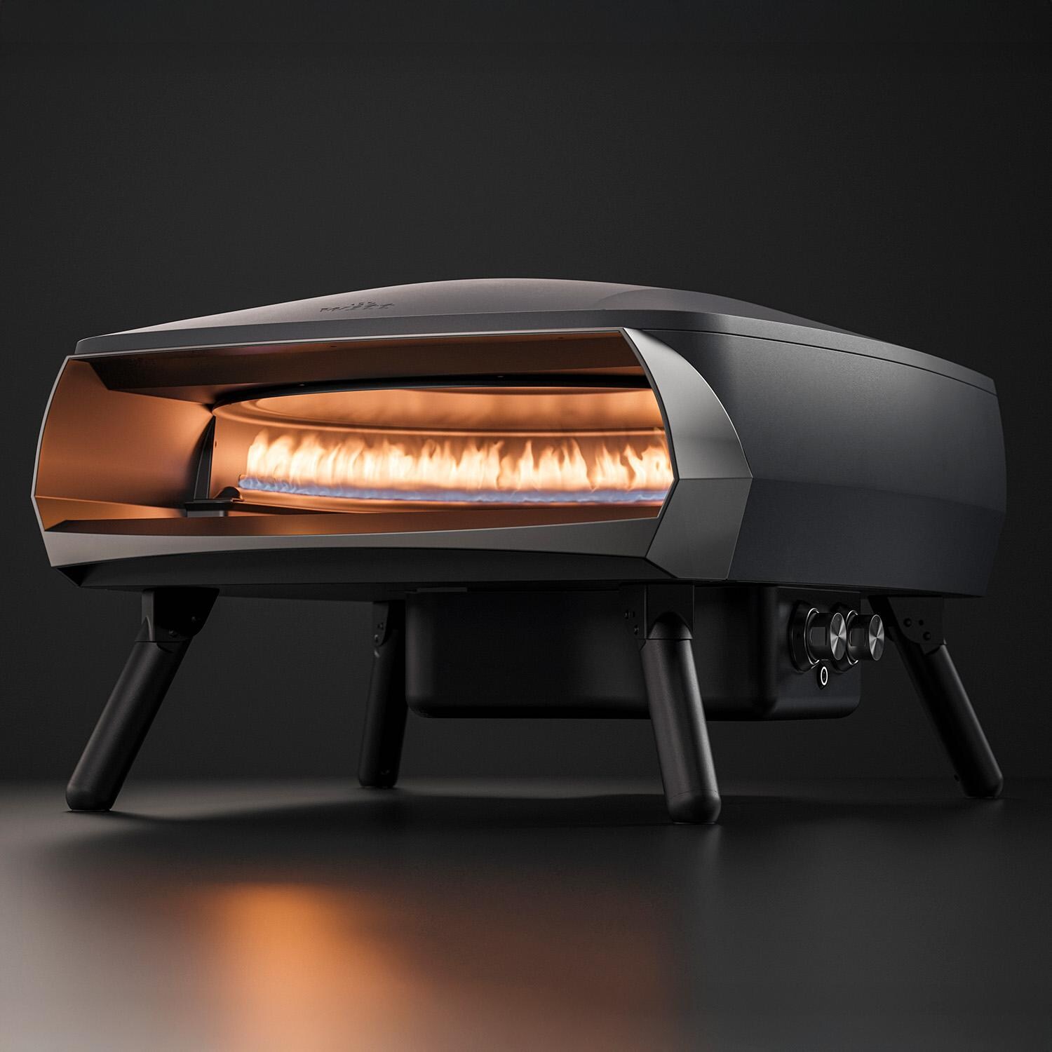 Witt 80650064 Etna Rotante Propane Pizza Oven - Matte Graphite - Front Right - White Background thumbnail