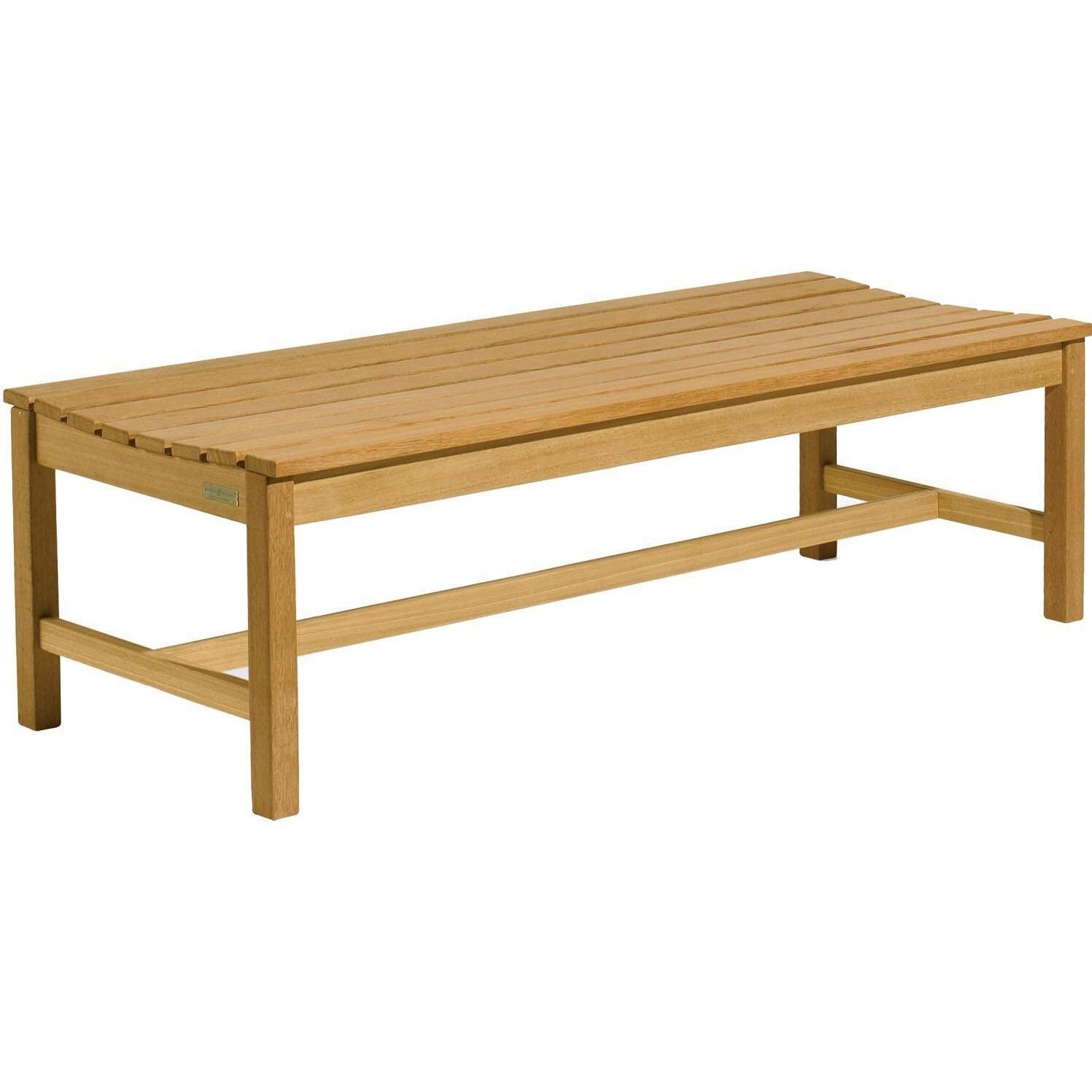 Oxford 59 1/2 Inch Natural Shorea Backless Patio Bench By Oxford Garden