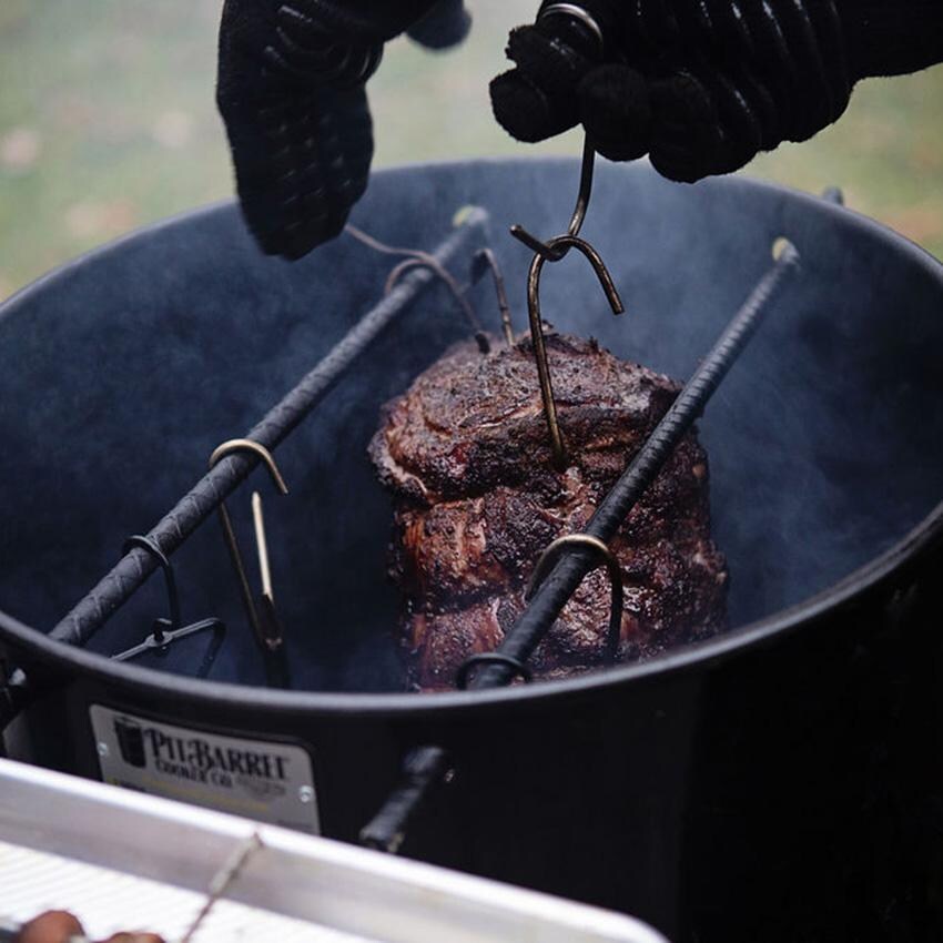 Pit Barrel Cooker PKG1001X 22.5-Inch PBX Cooker - Meat Cooking On Hooks thumbnail