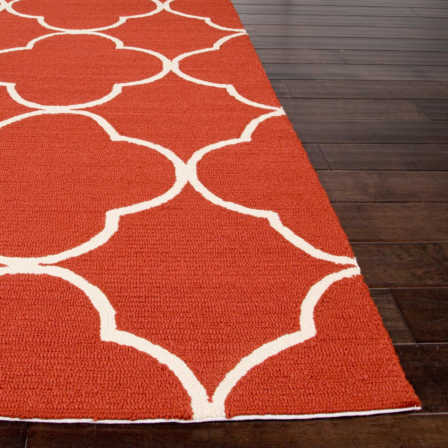 Jaipur Rugs Barcelona Sparten 3.6 X 5.6 Indoor/Outdoor Rug Red/Ivory