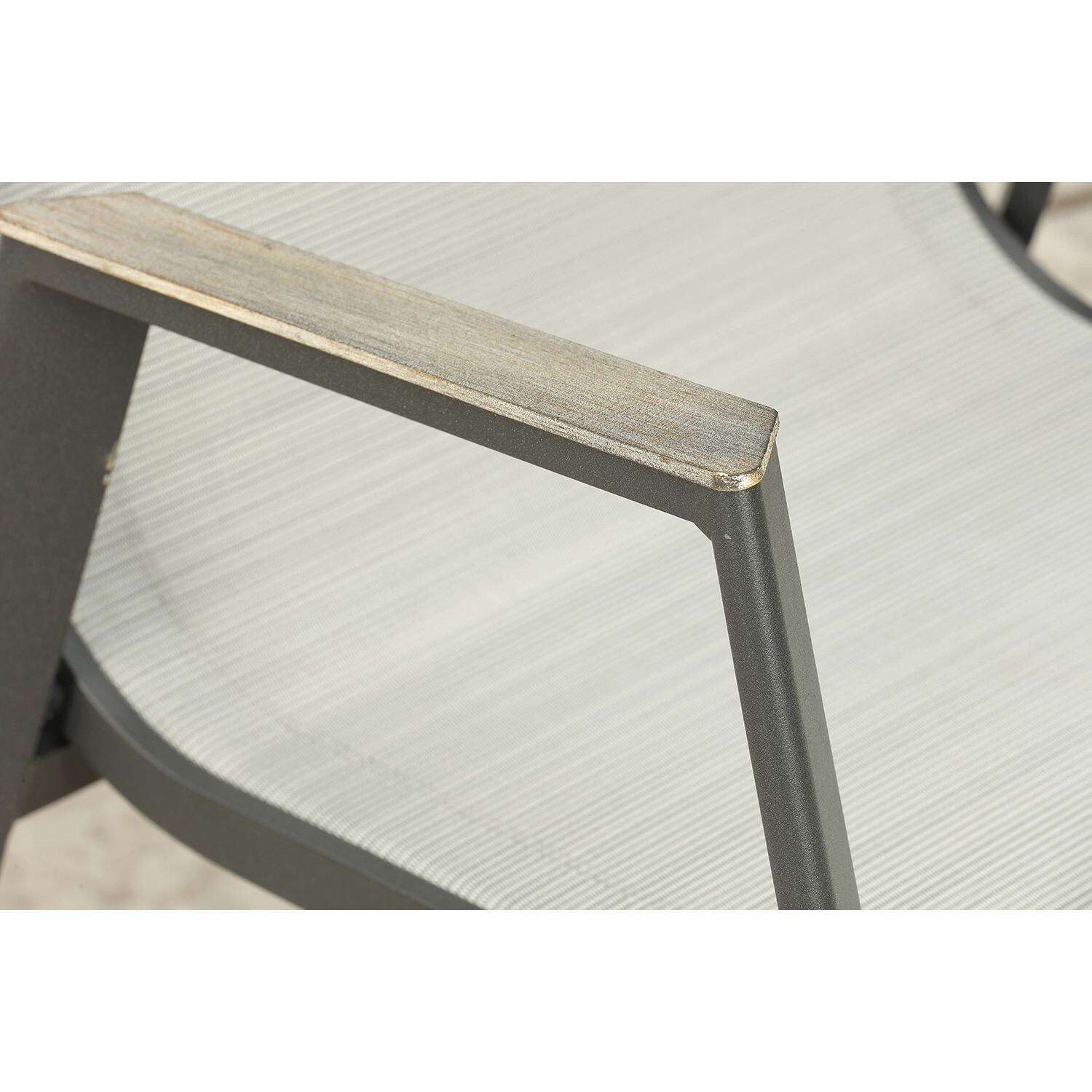 Lakeview Outdoor Designs Amite 9 Piece Aluminum Patio Dining Set - Patio Dining Chair Armrest Detail thumbnail