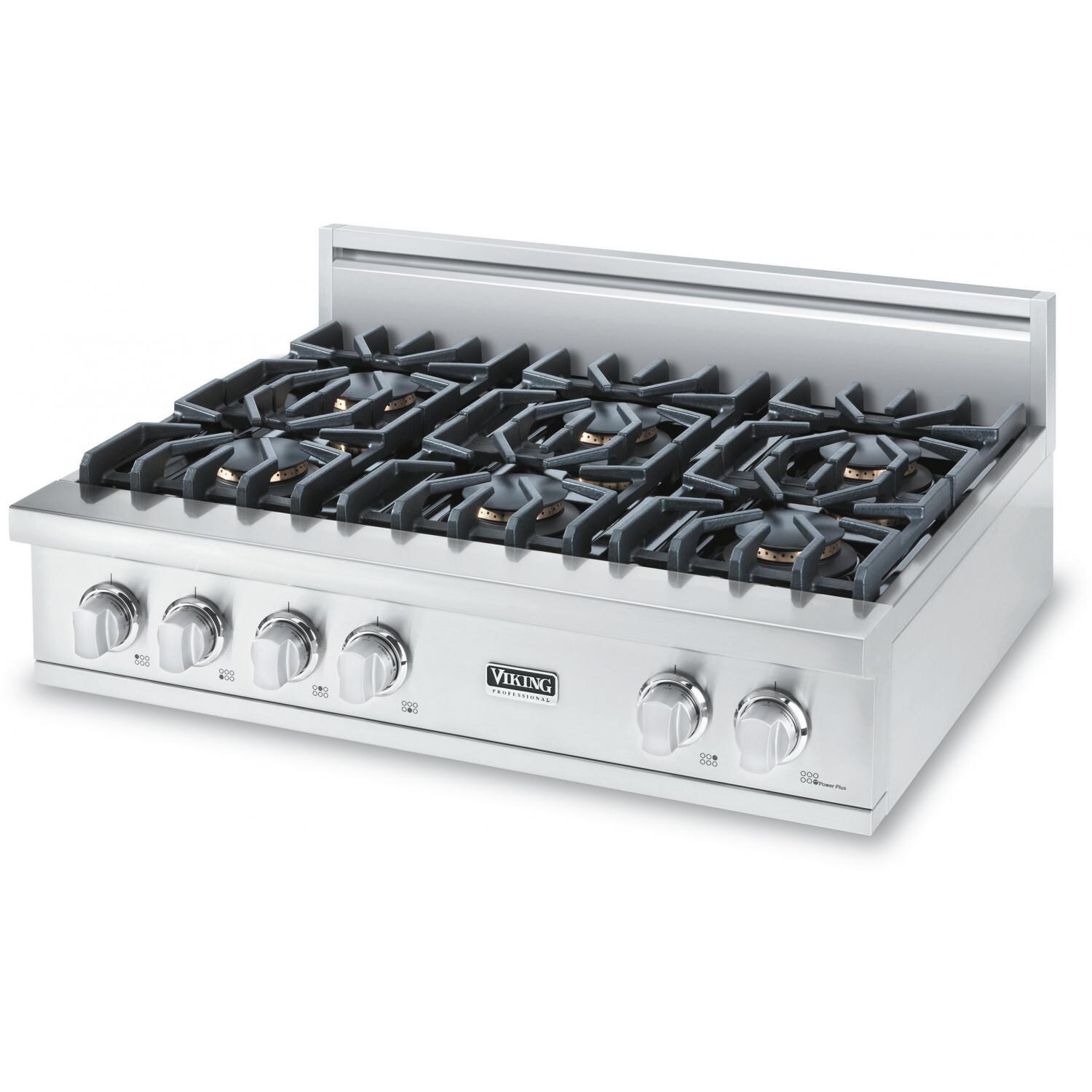 Viking Professional 5 Series 36-Inch 6-Burner Natural Gas Cooktop - Stainless Steel - VGRT5366BSS thumbnail