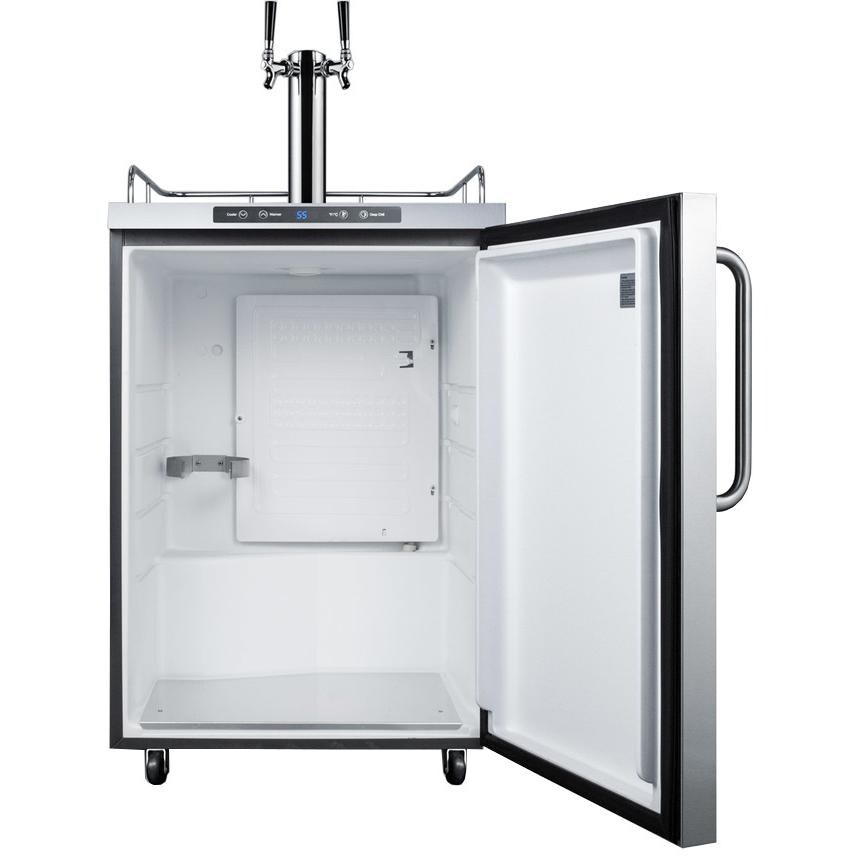 Summit 5.6 Cu. Ft. Freestanding Outdoor Double Tap Kegerator - Stainless Steel - Empty View thumbnail