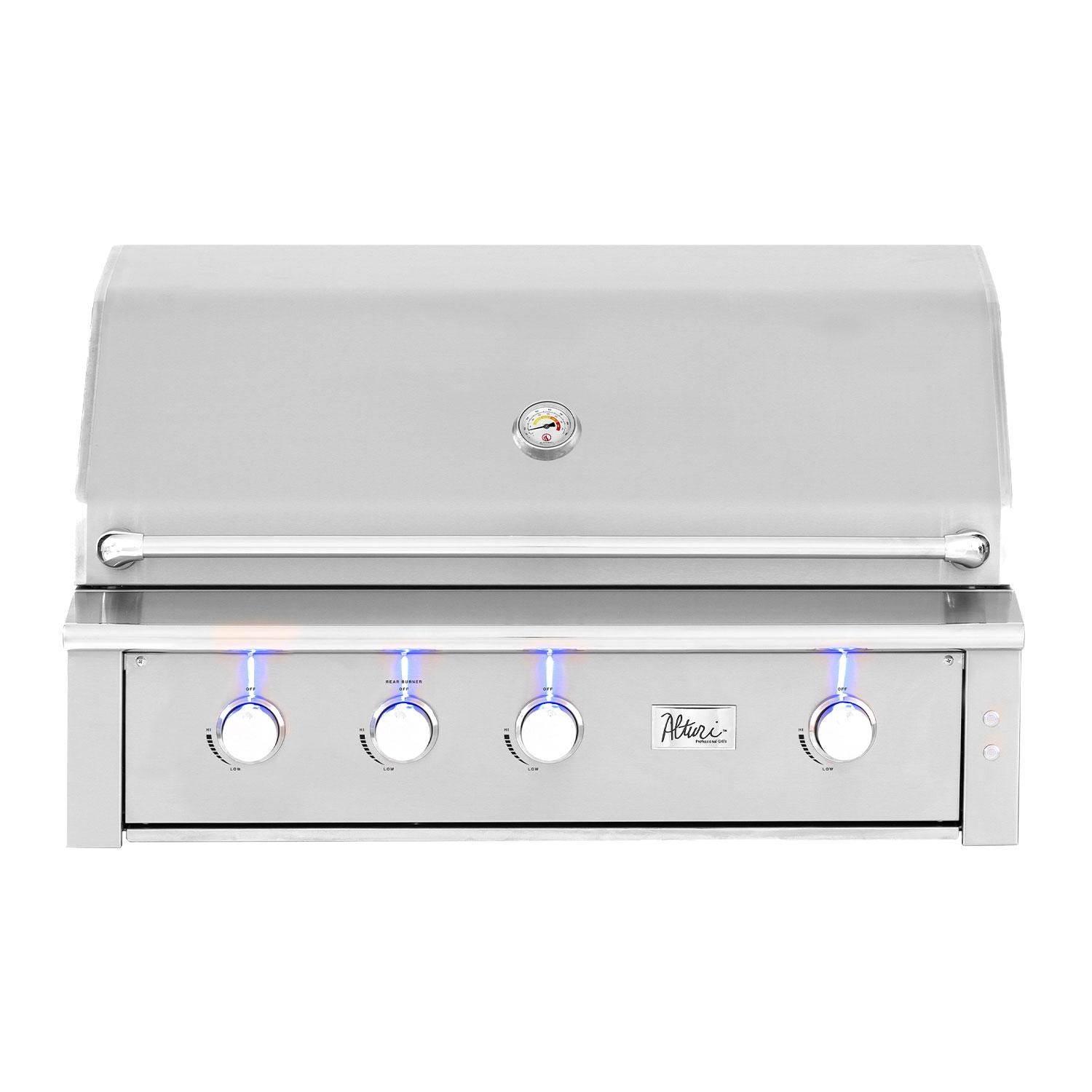 Alturi 42-in 3 Burner Built-In Natural Gas Grill w/ Stainless Steel Burners & Rotisserie - ALT42T-NG