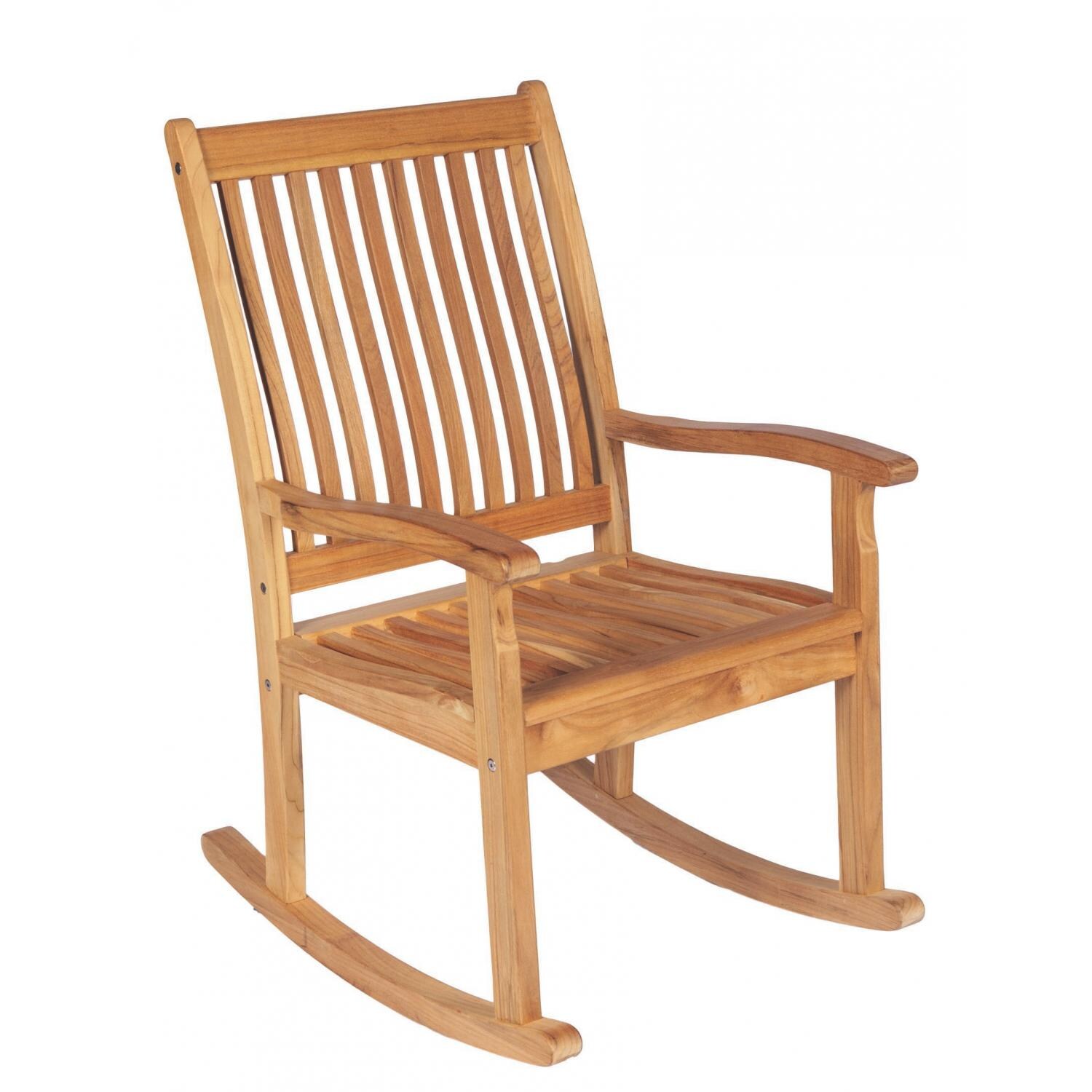 Royal Teak Collection Estate Teak Rocking Chair With Contoured Seat thumbnail