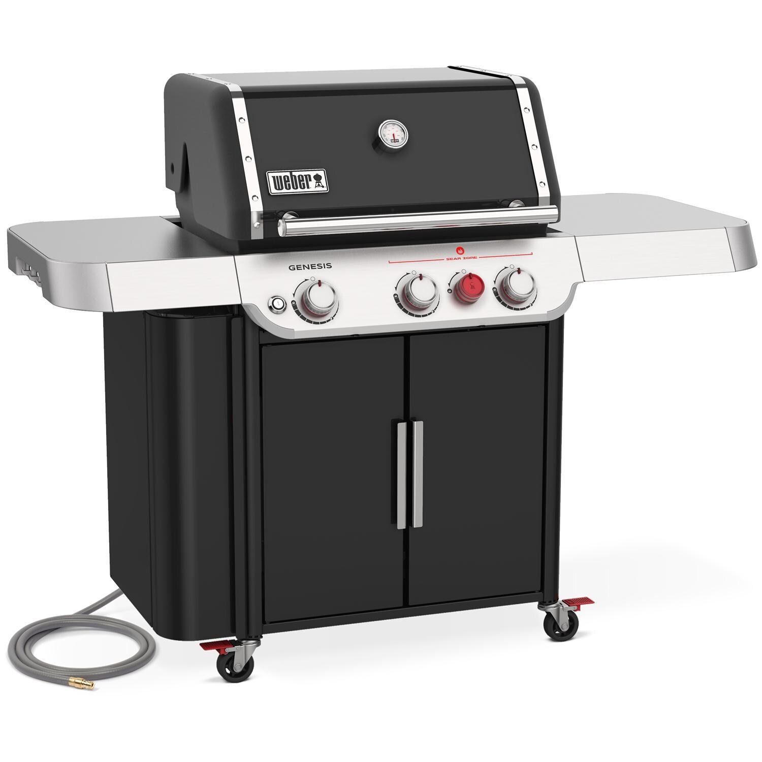 Weber GENESIS 37913501 SI-E-330 Special Edition Natural Gas Grill with Sear Burner & Smoker Box - Black - Left-Side Angled View thumbnail