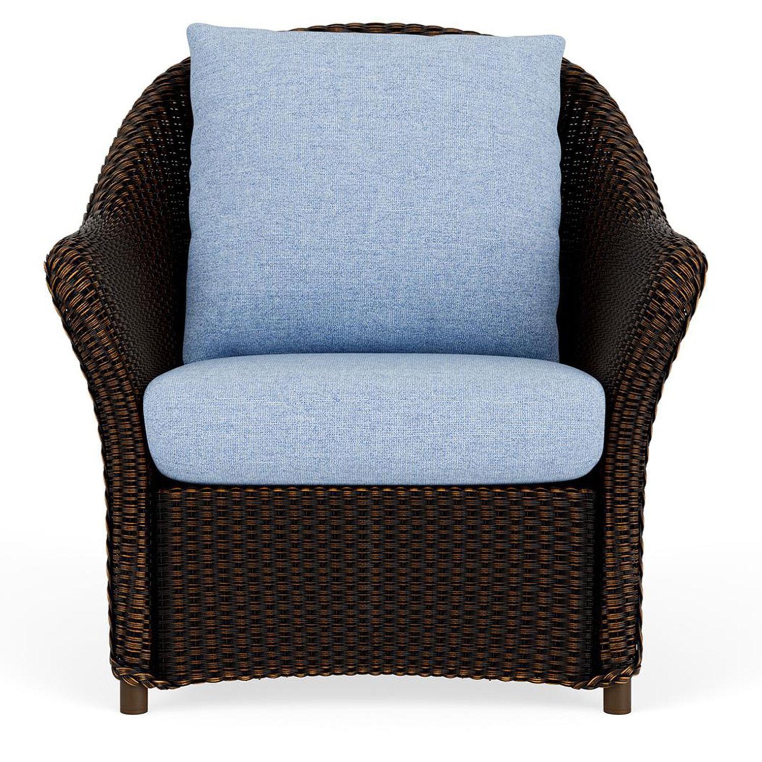 Weekend Retreat Lloyd Loom Club Chair in Mink/Demo Skyway by Lloyd Flanders