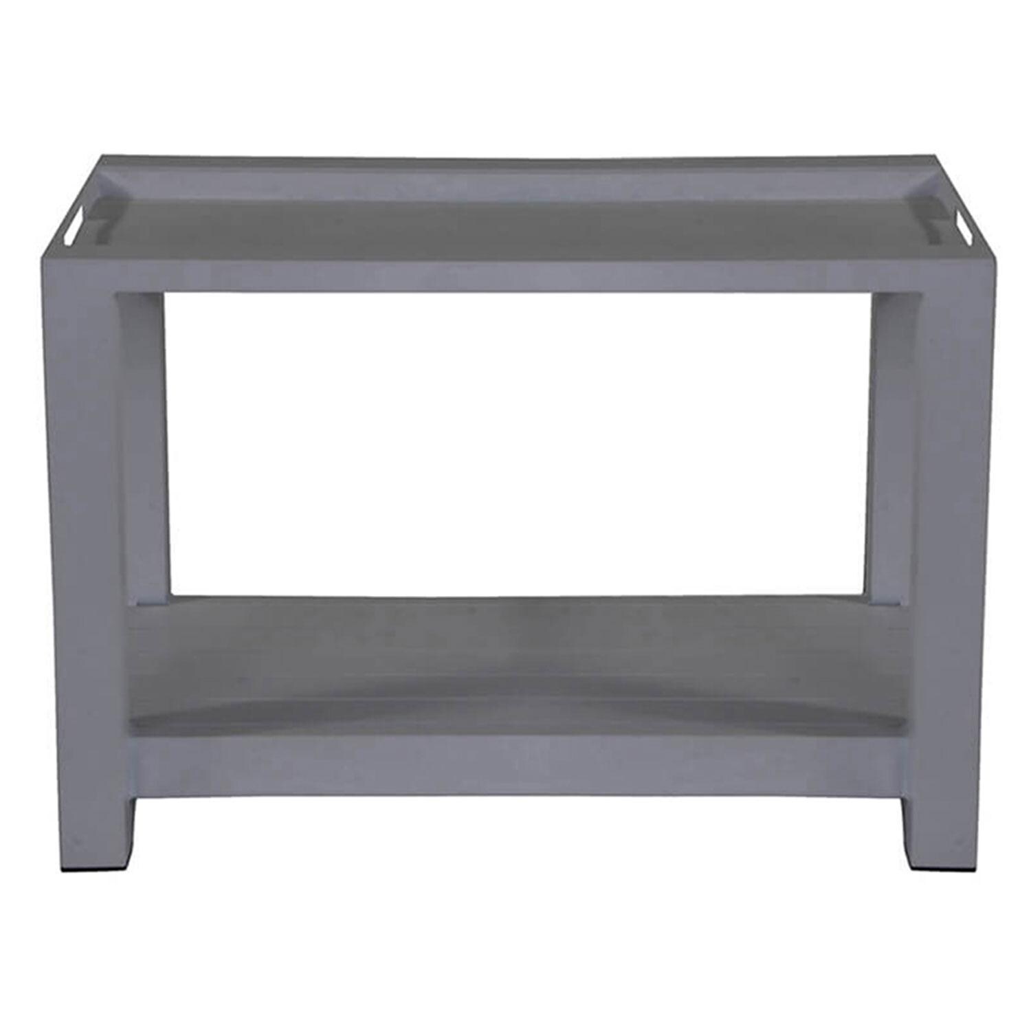 Easy Aluminum Serving Trolly/Tray in Gray By KETTLER - Side View - White Background thumbnail