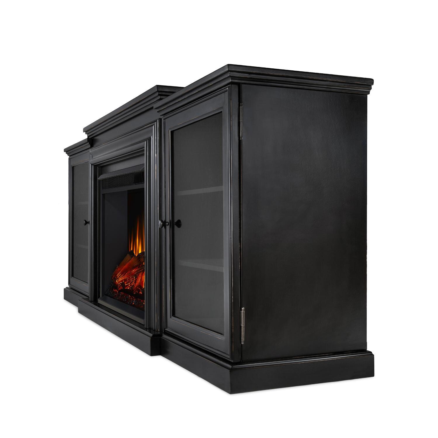 Real Flame - 7740E-BW - Frederick 72-Inch Electric Fireplace Entertainment Center - Blackwash - Side View thumbnail