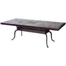 Darlee Series 77 88 X 41 Inch Cast Aluminum Patio Dining Table With Granite Top - Mocha / Brown Granite Tile image