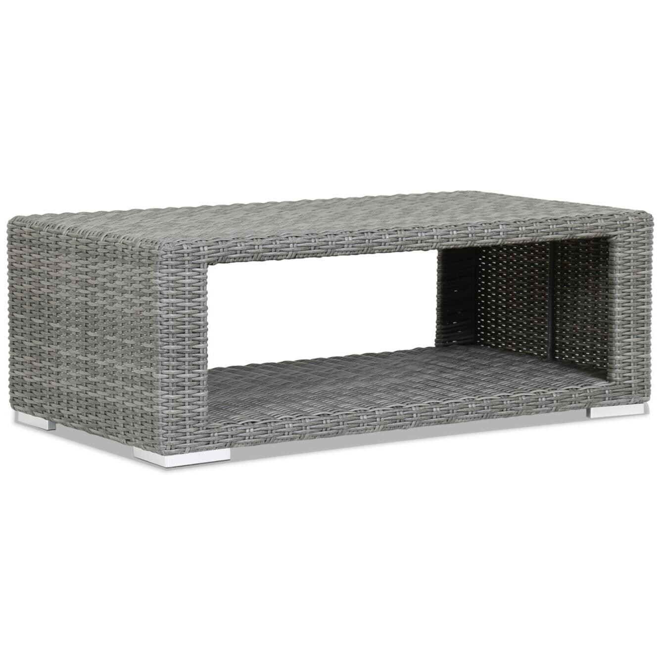 Majorca 50 X 28 Inch Rectangular Wicker Patio Coffee Table By Sunset West