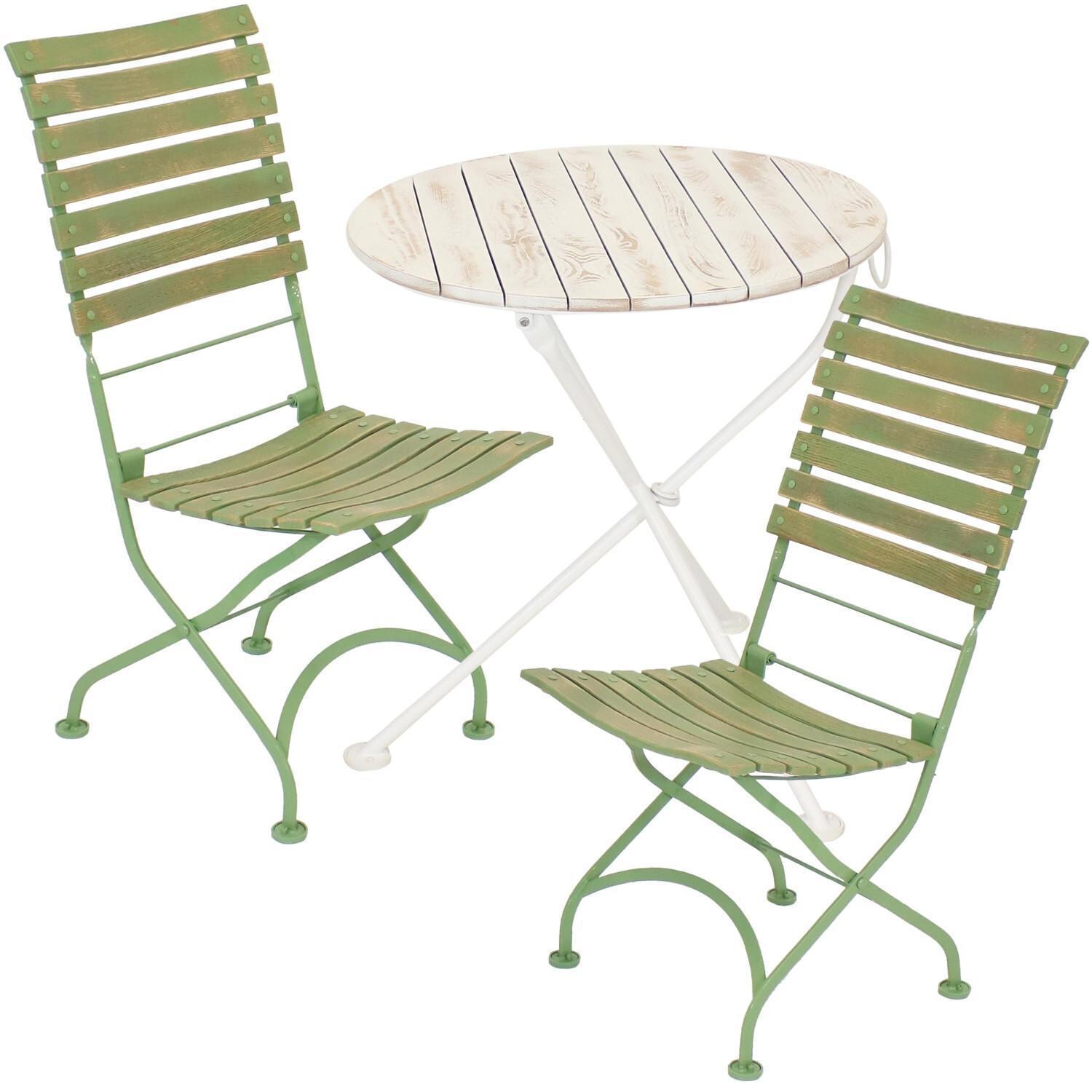 Ultimate Patio 3-Piece Chestnut Bistro Set - Green thumbnail