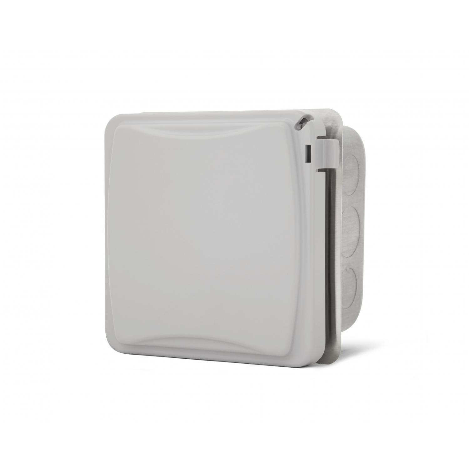 Infratech 240V Double Input Regulators Stainless Steel Plate Deep Gang Box And Waterproof Cover - 14-4215 (Cover Closed) thumbnail