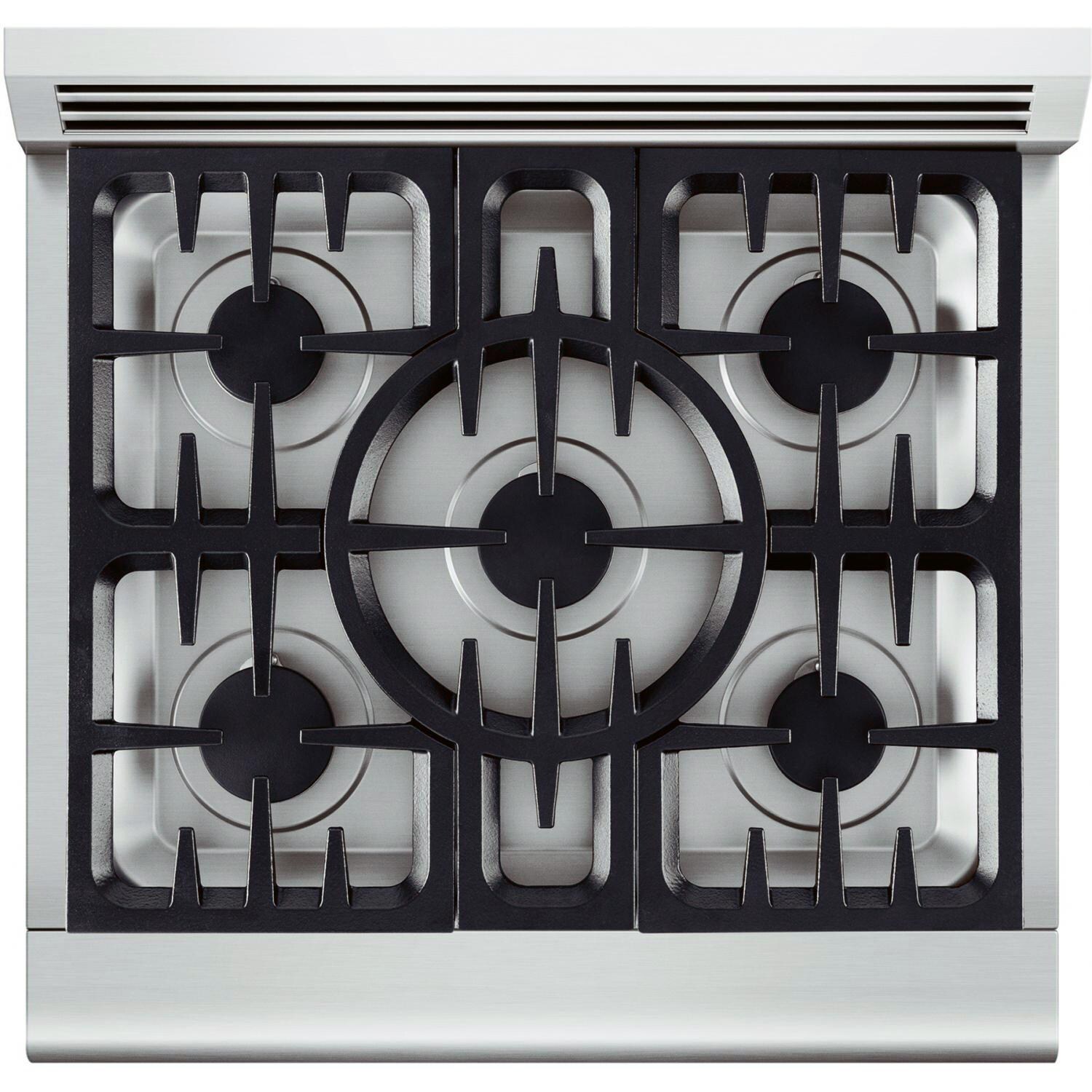 DCS 30-Inch Professional Dual Fuel Range - Cooktop Layout thumbnail