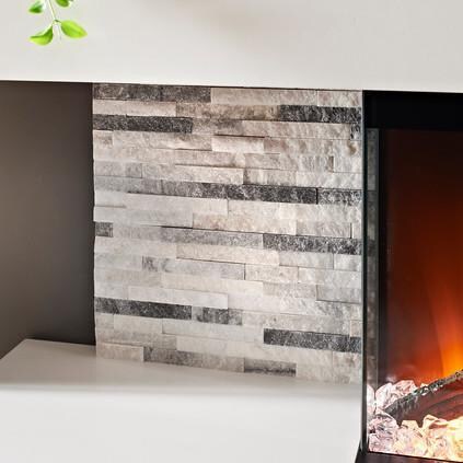 Evolution Fires - EFV72G - Vegas Electric Fireplace - Graphite - Tiling thumbnail